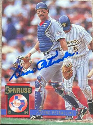Geno Petralli Signed 1994 Donruss Baseball Card - Texas Rangers