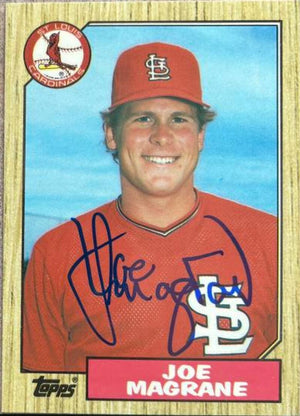 Joe Magrane Signed 1987 Topps Traded Tiffany Baseball Card - St Louis Cardinals
