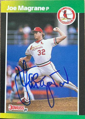Joe Magrane Signed 1989 Donruss Baseball's Best Baseball Card - St Louis Cardinals