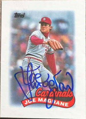 Joe Magrane Signed 1989 Topps Major League Mini Baseball Card - St Louis Cardinals