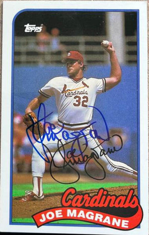 Joe Magrane Signed 1989 Topps/LJN Baseball Talk Baseball Card - St Louis Cardinals