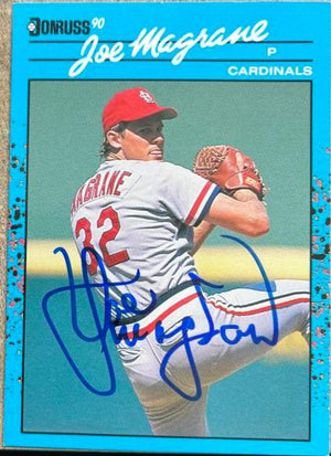 Joe Magrane Signed 1990 Donruss Best of the NL Baseball Card - St Louis Cardinals
