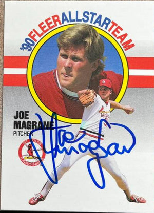 ジョー・マグレイン サイン入り 1990 フレア オールスター チーム ベースボール カード - セントルイス カージナルス