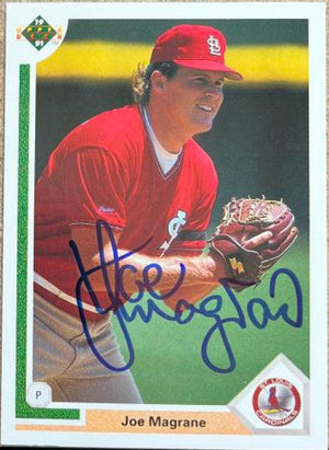 Joe Magrane Signed 1991 Upper Deck Baseball Card - St Louis Cardinals
