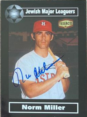 ノーム・ミラーが署名した 2003 年ユダヤ人メジャーリーガーの野球カード - ヒューストン・アストロズ