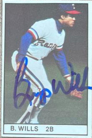 Bump Wills Signed 1981 All-Star Game Inserts Baseball Card - Texas Rangers