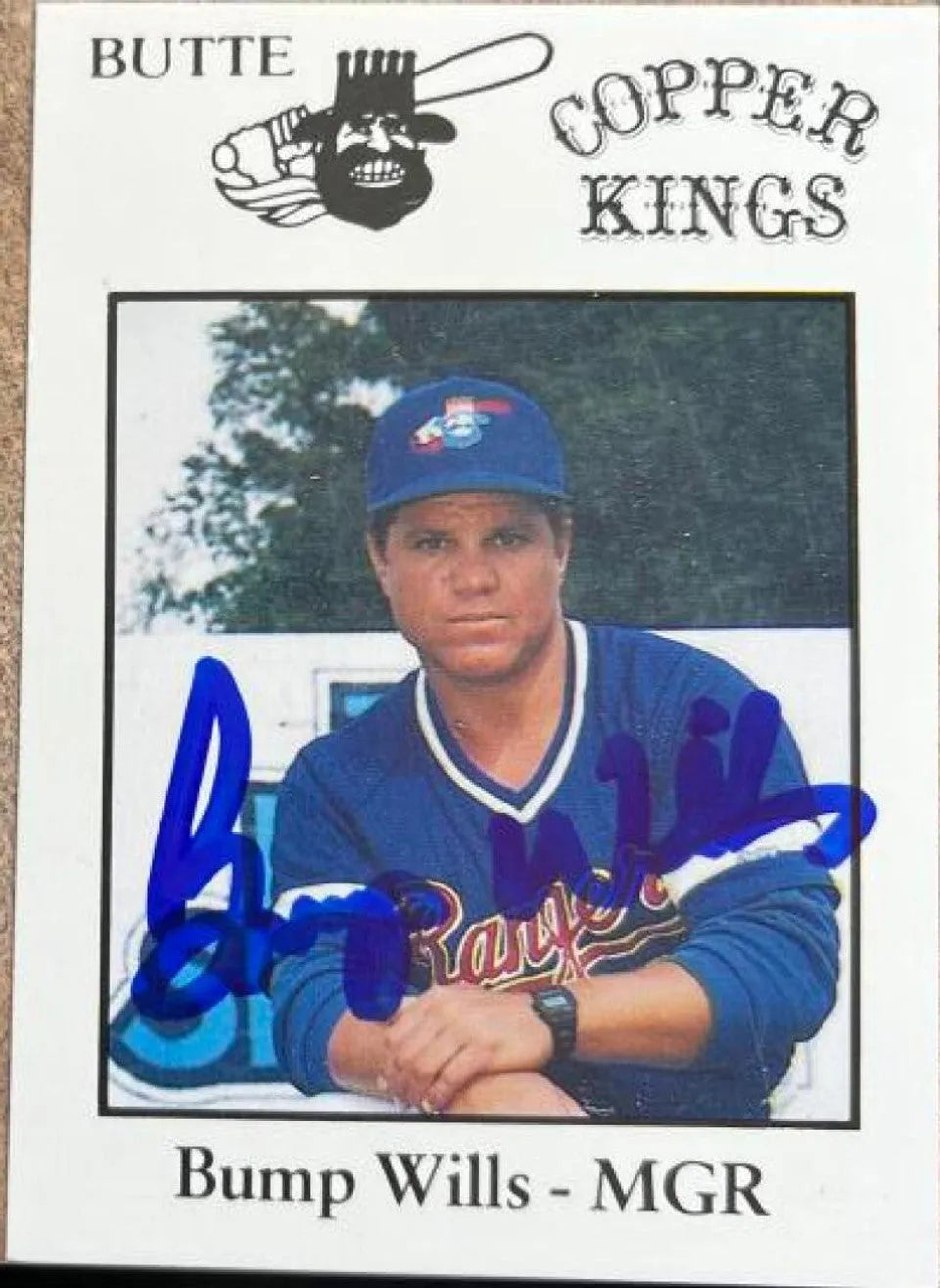 Bump Wills Signed 1989 Sport Pro Baseball Card - Butte Copper Kings