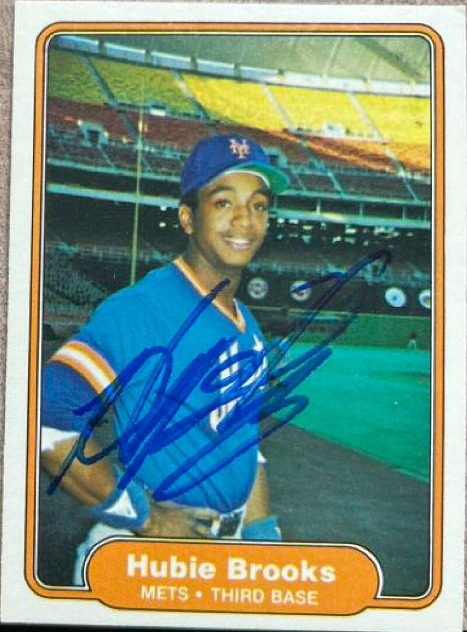 Hubie Brooks Signed 1982 Fleer Baseball Card - New York Mets