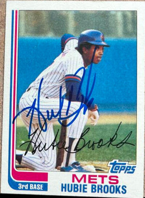 ヒュービー ブルックス サイン入り 1982 トップス ベースボール カード - ニューヨーク メッツ