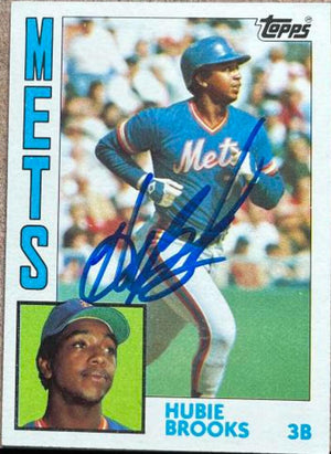 Hubie Brooks Signed 1984 Topps Baseball Card - New York Mets