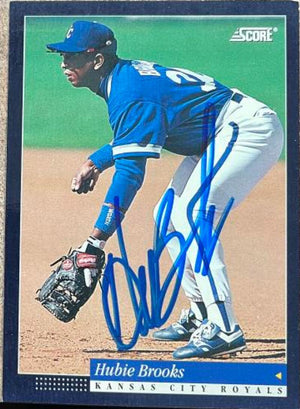 Hubie Brooks Signed 1994 Score Baseball Card - Kansas City Royals
