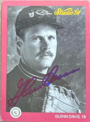 Glenn Davis Signed 1991 Studio Baseball Card - Baltimore Orioles