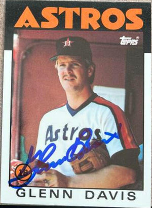 Glenn Davis Signed 1986 Topps Tiffany Baseball Card - Houston Astros