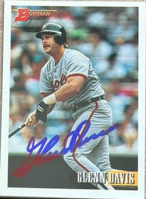 Glenn Davis Signed 1993 Bowman Baseball Card - Baltimore Orioles