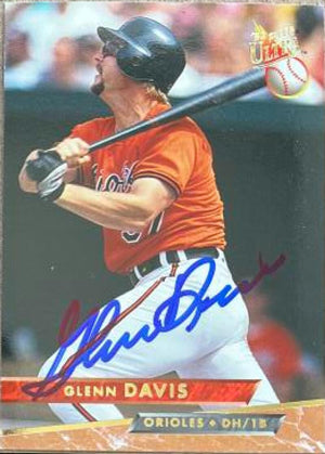 Glenn Davis Signed 1993 Fleer Ultra Baseball Card - Baltimore Orioles