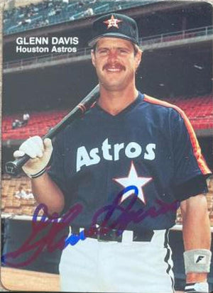 Glenn Davis Signed 1989 Mother's Cookies Baseball Card - Houston Astros