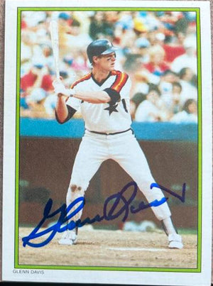 Glenn Davis Signed 1986 Topps All-Star Glossy Baseball Card - Houston Astros