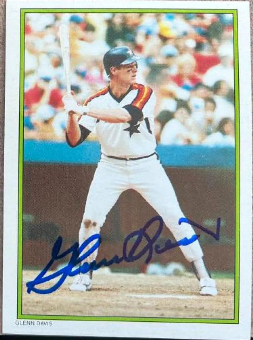 Glenn Davis Signed 1986 Topps All-Star Glossy Baseball Card - Houston Astros