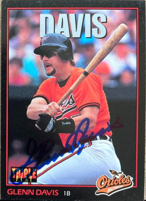Glenn Davis Signed 1994 Triple Play Baseball Card - Baltimore Orioles