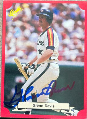 グレン・デイビス サイン入り 1988 クラシック レッド ベースボール カード - ヒューストン アストロズ