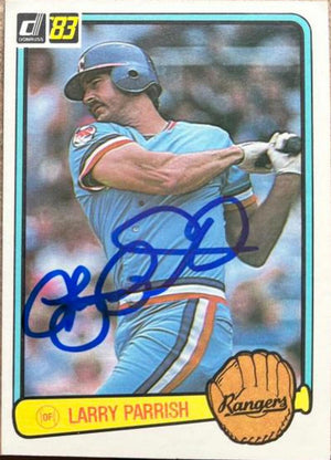 Larry Parrish Signed 1983 Donruss Baseball Card - Texas Rangers