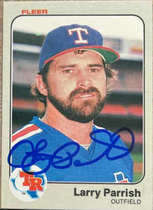 Larry Parrish Signed 1983 Fleer Baseball Card - Texas Rangers