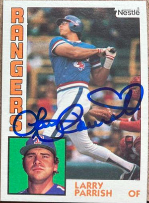Larry Parrish Signed 1984 Nestle Baseball Card - Texas Rangers
