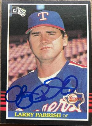 Larry Parrish Signed 1985 Donruss Baseball Card - Texas Rangers