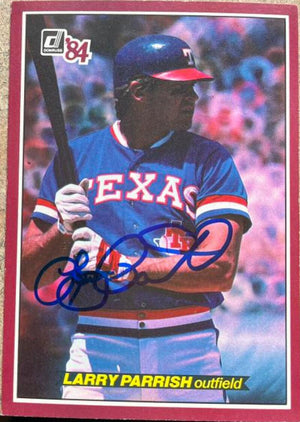 Larry Parrish Signed 1984 Donruss Action All-Stars Baseball Card - Texas Rangers
