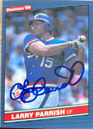 Larry Parrish Signed 1986 Donruss Baseball Card - Texas Rangers