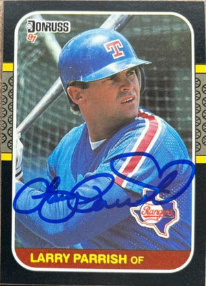 Larry Parrish Signed 1987 Donruss Baseball Card - Texas Rangers