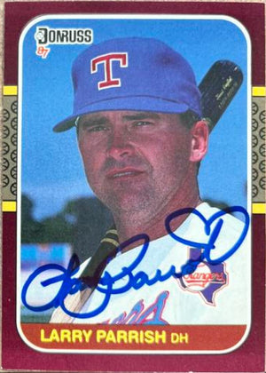 Larry Parrish Signed 1987 Donruss Opening Day Baseball Card - Texas Rangers