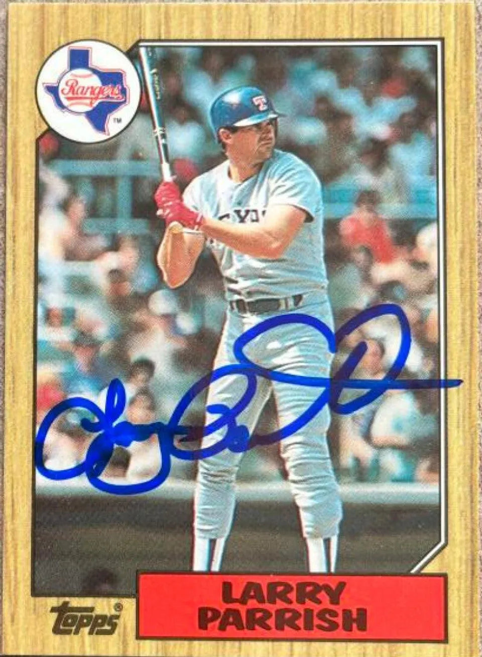 ラリー・パリッシュ サイン入り 1987 Topps ティファニー ベースボールカード - テキサス レンジャーズ