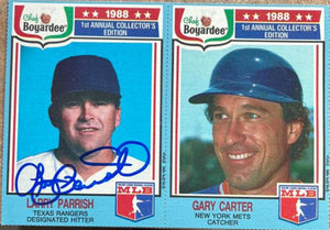 Larry Parrish Signed 1988 Chef Boyardee Baseball Card - Texas Rangers (Uncut)