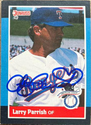 Larry Parrish Signed 1988 Donruss Baseball Card - Texas Rangers