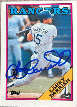 Larry Parrish Signed 1988 Topps Tiffany Baseball Card - Texas Rangers