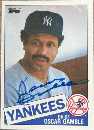 Oscar Gamble Signed 1985 Topps Baseball Card - New York Yankees