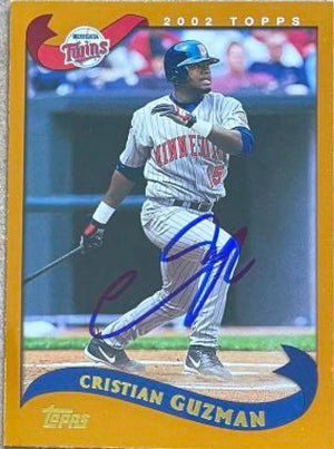 Christian Guzman Signed 2002 Topps Baseball Card - Minnesota Twins