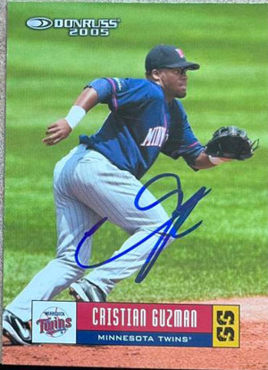 Christian Guzman Signed 2005 Donruss Baseball Card - Minnesota Twins