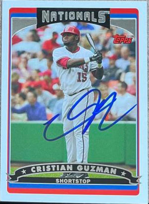 Christian Guzman Signed 2006 Topps Baseball Card - Washington Nationals