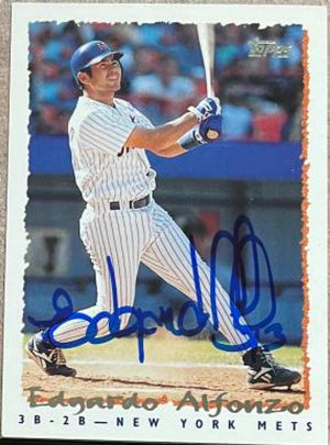 Edgardo Alfonzo Signed 1995 Topps Traded & Rookies Baseball Card - New York Mets