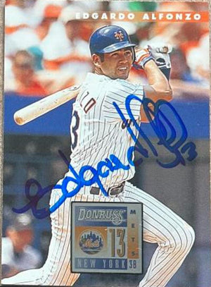 Edgardo Alfonzo Signed 1996 Donruss Baseball Card - New York Mets