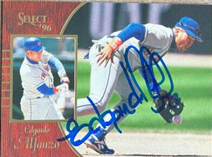 Edgardo Alfonzo Signed 1996 Score Select Baseball Card - New York Mets