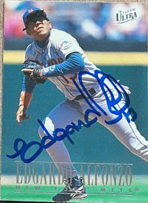 Edgardo Alfonzo Signed 1996 Fleer Ultra Baseball Card - New York Mets