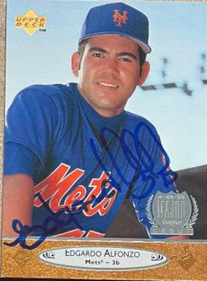 Edgardo Alfonzo Signed 1996 Upper Deck Baseball Card - New York Mets