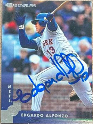 Edgardo Alfonzo Signed 1997 Donruss Baseball Card - New York Mets