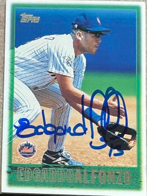 Edgardo Alfonzo Signed 1997 Topps Baseball Card - New York Mets