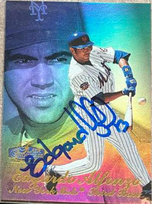 Edgardo Alfonzo Signed 1998 Flair Showcase Baseball Card - New York Mets
