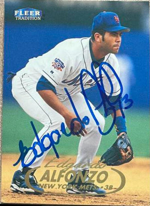 Edgardo Alfonzo Signed 1998 Fleer Tradition Baseball Card - New York Mets