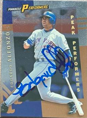 Edgardo Alfonzo Signed 1998 Pinnacle Performers - Peak Performers Baseball Card - New York Mets